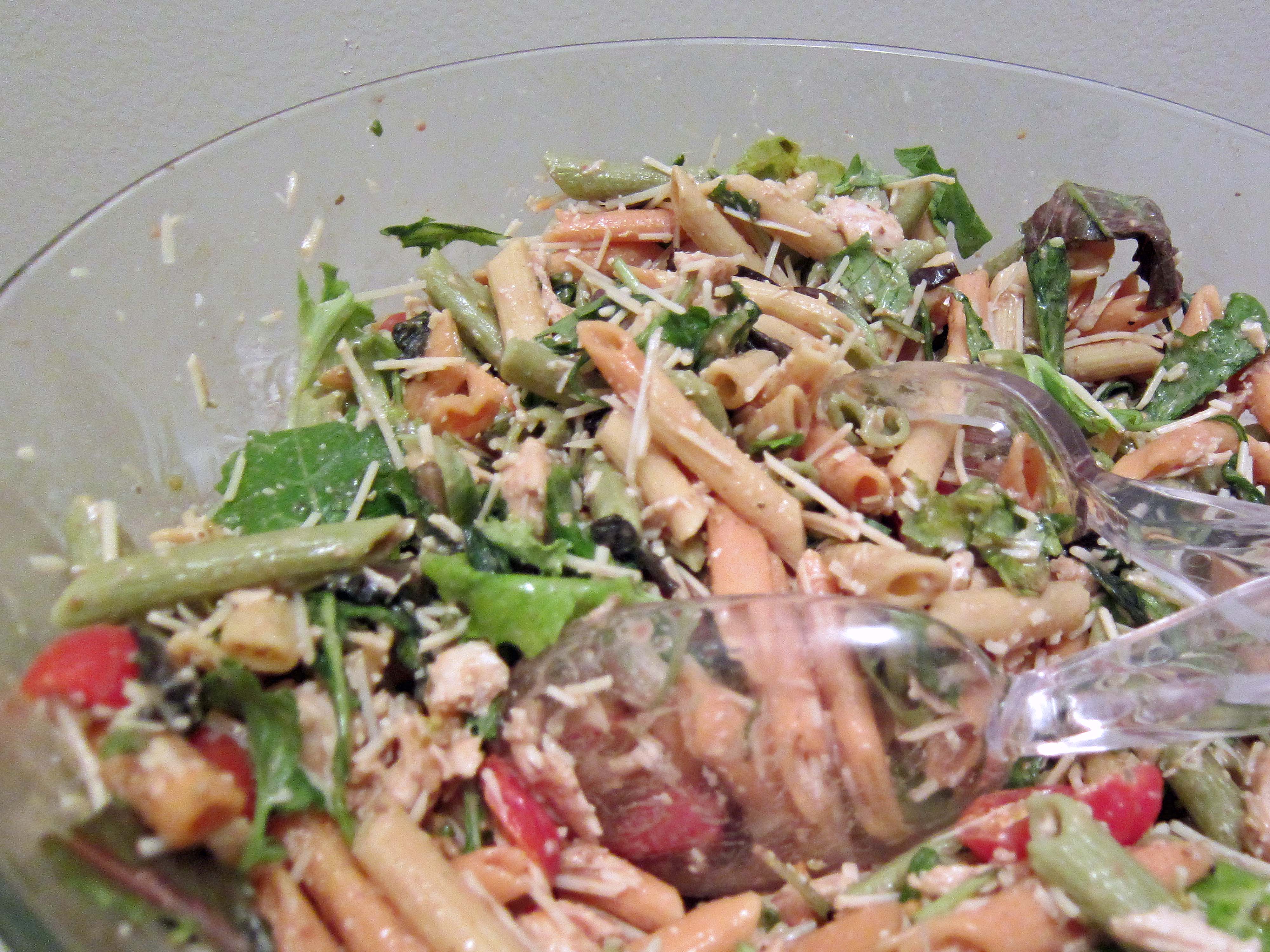 Balsamic Pasta Salad with Chicken and Greens